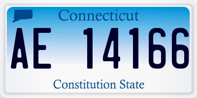 CT license plate AE14166