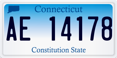 CT license plate AE14178
