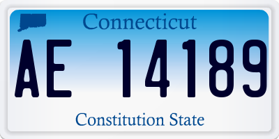 CT license plate AE14189