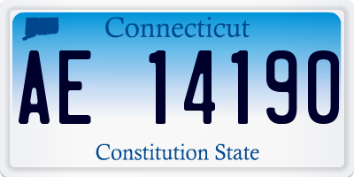 CT license plate AE14190