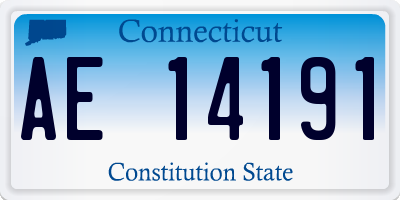 CT license plate AE14191