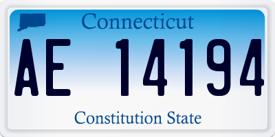 CT license plate AE14194
