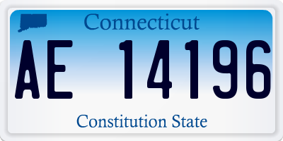 CT license plate AE14196