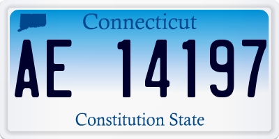 CT license plate AE14197