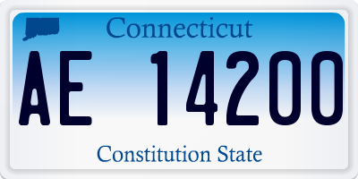 CT license plate AE14200