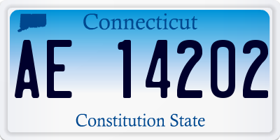 CT license plate AE14202