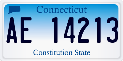 CT license plate AE14213