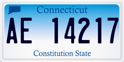 CT license plate AE14217