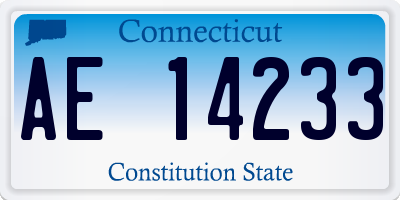 CT license plate AE14233