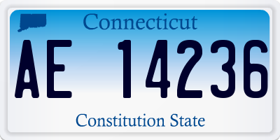 CT license plate AE14236