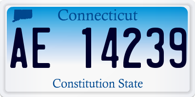 CT license plate AE14239