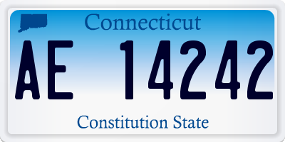 CT license plate AE14242