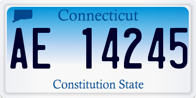 CT license plate AE14245