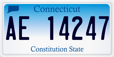 CT license plate AE14247