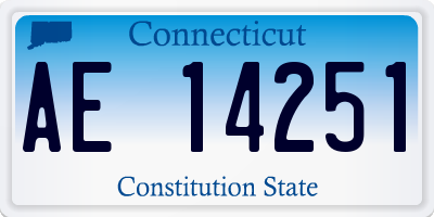 CT license plate AE14251