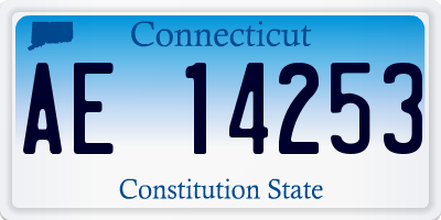 CT license plate AE14253
