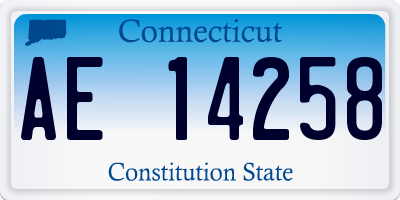 CT license plate AE14258