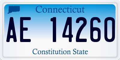 CT license plate AE14260