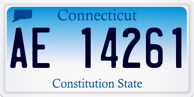CT license plate AE14261