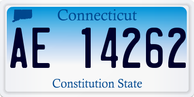 CT license plate AE14262