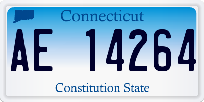 CT license plate AE14264