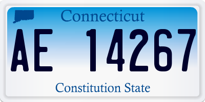 CT license plate AE14267