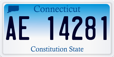 CT license plate AE14281