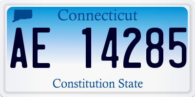 CT license plate AE14285