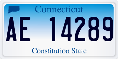 CT license plate AE14289