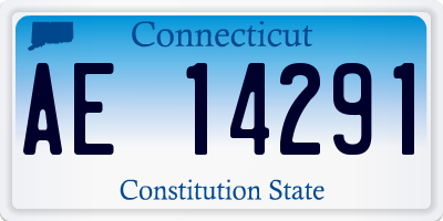 CT license plate AE14291