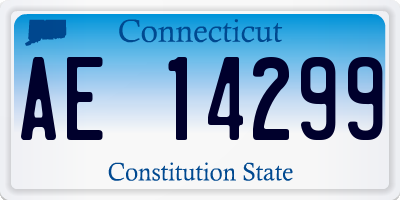 CT license plate AE14299