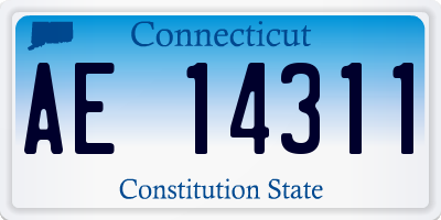 CT license plate AE14311