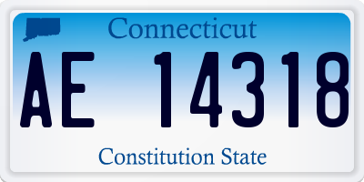 CT license plate AE14318