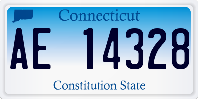 CT license plate AE14328
