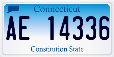 CT license plate AE14336