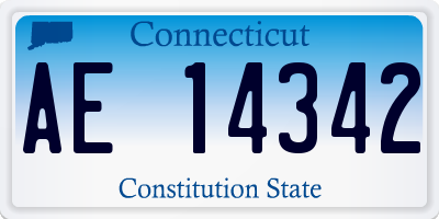 CT license plate AE14342