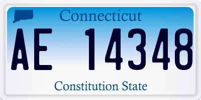 CT license plate AE14348