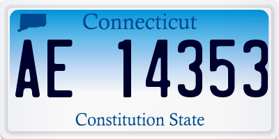 CT license plate AE14353