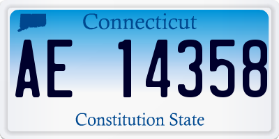 CT license plate AE14358