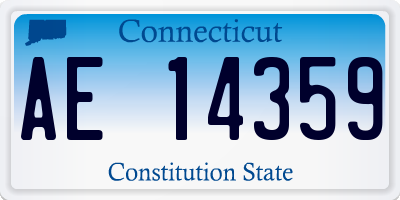 CT license plate AE14359
