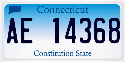 CT license plate AE14368