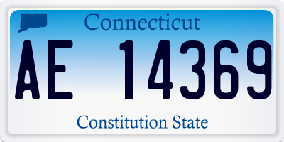CT license plate AE14369