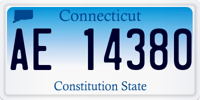 CT license plate AE14380