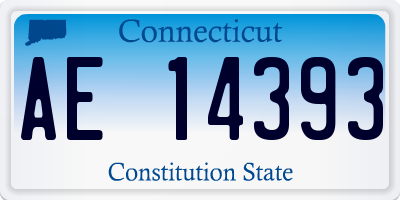 CT license plate AE14393