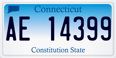 CT license plate AE14399