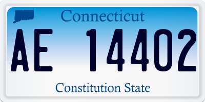 CT license plate AE14402