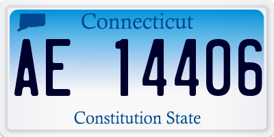 CT license plate AE14406
