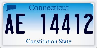 CT license plate AE14412