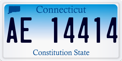 CT license plate AE14414