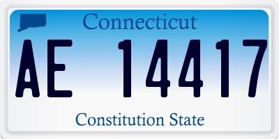 CT license plate AE14417